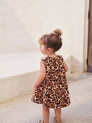 Animal Print Sleeveless Bubble Hem Dress (3mths-8yrs) - Image 3 of 8