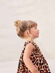 Animal Print Sleeveless Bubble Hem Dress (3mths-8yrs) - Image 4 of 8