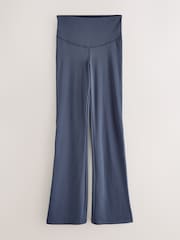 Midnight Blue Supersoft Dry Tech Flared Yoga Sports Leggings - Image 10 of 12