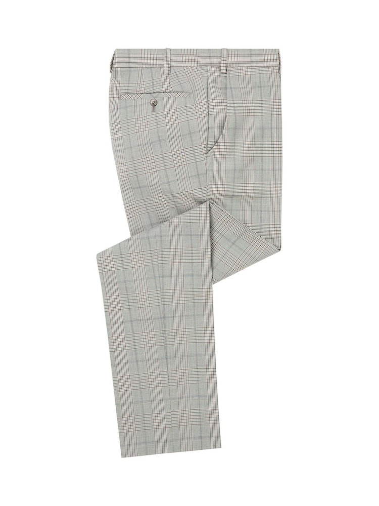 Remus Uomo Grey Tapered Fit Wool Rich Trousers - Image 2 of 2