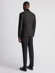 Remus Uomo Black Slim Fit Floral Dinner Jacket - Image 3 of 6