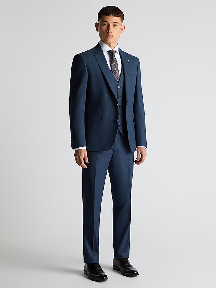 Remus Uomo Blue Tapered Fit Stretch Suit Jacket - Image 2 of 6 Remus Uomo Blue Tapered Fit Stretch Suit Jacket - Image 2 of 6