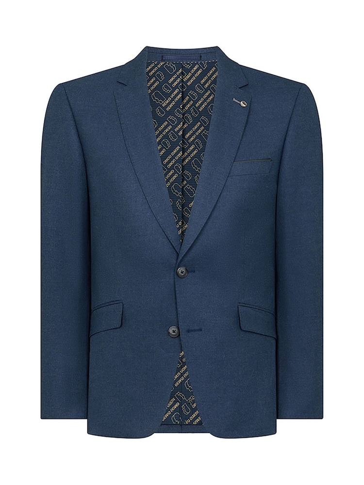 Remus Uomo Blue Tapered Fit Stretch Suit Jacket - Image 6 of 6 Remus Uomo Blue Tapered Fit Stretch Suit Jacket - Image 6 of 6