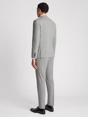 Remus Uomo Grey Tapered Fit Linen-Blend Suit Jacket - Image 3 of 6