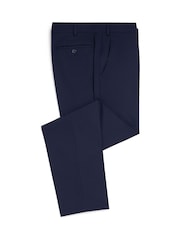 Remus Uomo Blue Tapered Leg Stretch Formal Trousers - Image 5 of 6