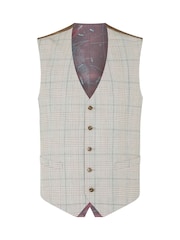 Remus Uomo Grey Tapered Fit Wool-Rich Waistcoat - Image 1 of 1