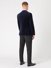 Remus Uomo Blue Slim Fit Velvet Jacket - Image 3 of 6