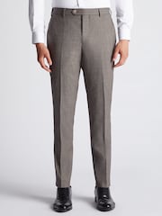 Remus Uomo Brown Tapered Fit Wool Rich Trousers - Image 1 of 7