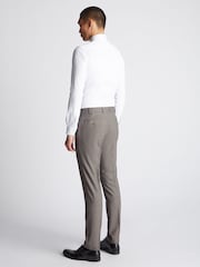 Remus Uomo Brown Tapered Fit Wool Rich Trousers - Image 3 of 7