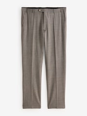 Remus Uomo Brown Tapered Fit Wool Rich Trousers - Image 6 of 7