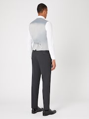Remus Uomo Grey Tapered Fit Polyviscose Stretch Waistcoat - Image 3 of 5