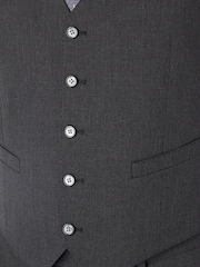 Remus Uomo Grey Tapered Fit Polyviscose Stretch Waistcoat - Image 4 of 5