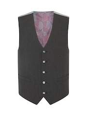 Remus Uomo Grey Tapered Fit Polyviscose Stretch Waistcoat - Image 5 of 5