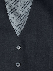 Remus Uomo Blue Tapered Fit Stretch Waistcoat - Image 2 of 4