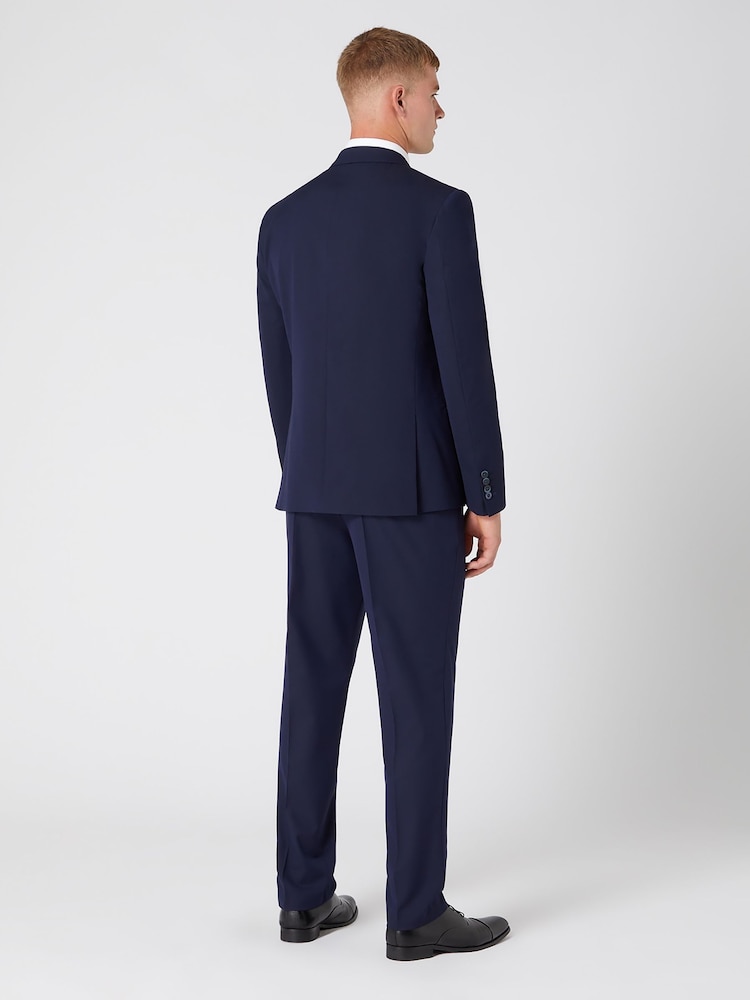 Remus Uomo Blue Tapered Fit Stretch Mix and Match Suit Jacket - Image 2 of 5