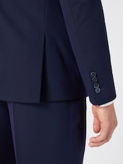 Remus Uomo Blue Tapered Fit Stretch Mix and Match Suit Jacket - Image 4 of 5