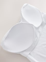 Branco - Top Bandeau de microfibra com suporte oculto - Imagem 9 de 9