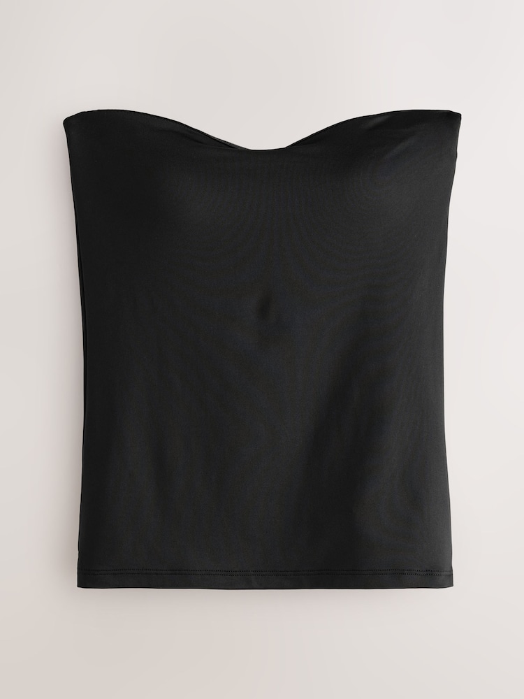 Black Hidden Support Bandeau Top - Image 1 of 1