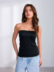 Black Hidden Support Bandeau Top - Image 2 of 3