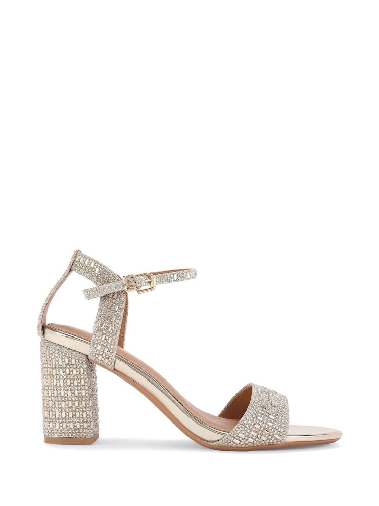 Gold - KG Kurt Geiger Gold Fleur Bling Sandals - Bild 2 von 5 Gold - KG Kurt Geiger Gold Fleur Bling Sandals - Bild 2 von 5