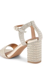 KG Kurt Geiger Gold Fleur Bling Sandals - Image 3 of 5