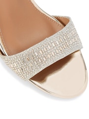 KG Kurt Geiger Gold Fleur Bling Sandals - Image 4 of 5