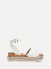 Linzi White Paradise Espedrille Flatform Sandals - Image 2 of 5