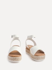 Linzi White Paradise Espedrille Flatform Sandals - Image 3 of 5