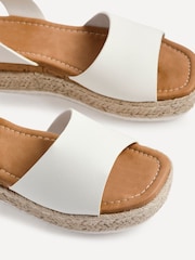 Linzi White Paradise Espedrille Flatform Sandals - Image 4 of 5
