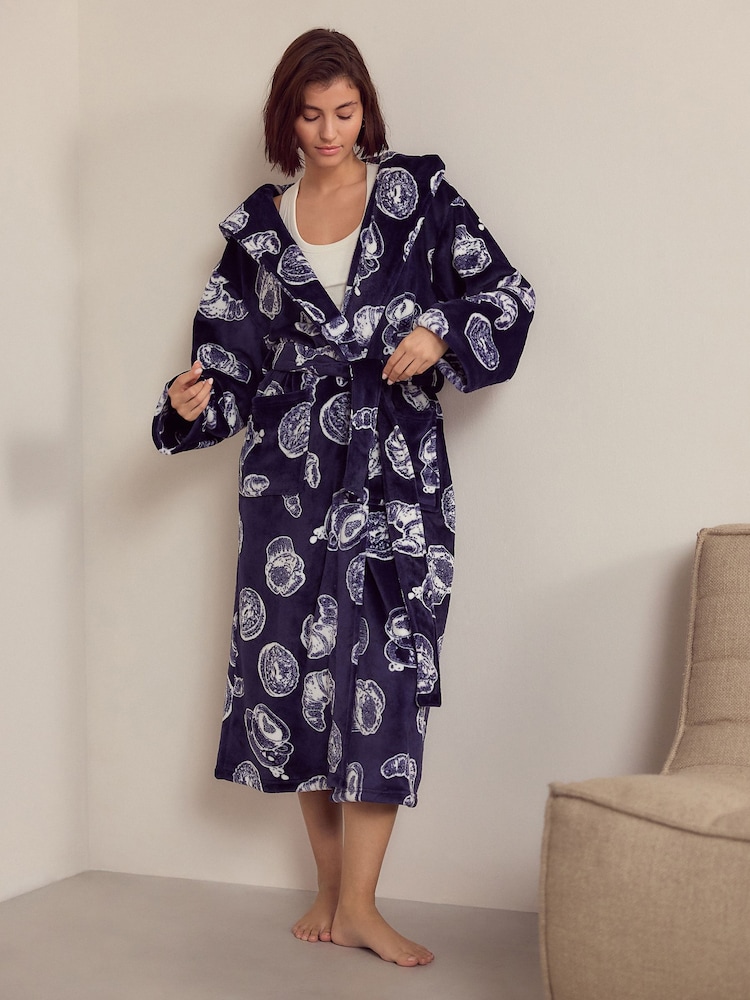 Navy Coffee Dressing Gown - Image 2 of 5