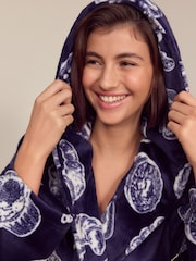 Navy Coffee Dressing Gown - Image 4 of 5