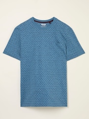 FatFace Hayle Navy Hayle Block Printed Tshirt - Image 5 of 5