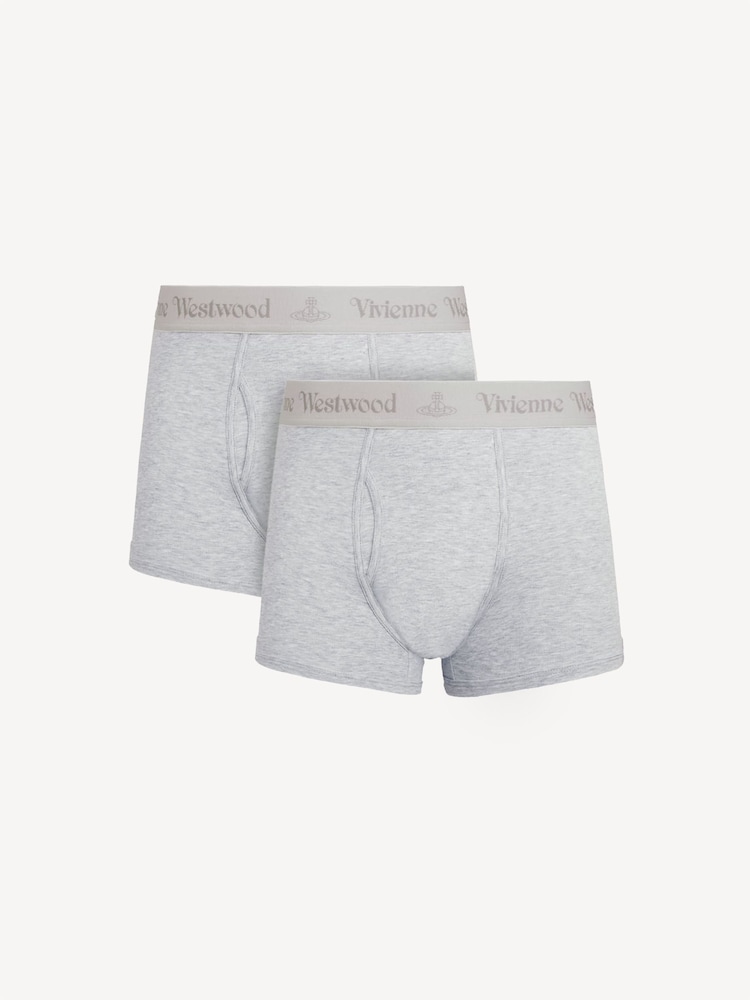 Vivienne Westwood Grey Boxers 2 Pack - Image 1 of 2 Vivienne Westwood Grey Boxers 2 Pack - Image 1 of 2