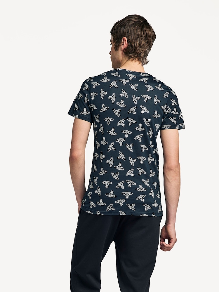 Vivienne Westwood Vivienne Westwood Anglo Orb Print Black Undershirt - Imagen 2 de 7