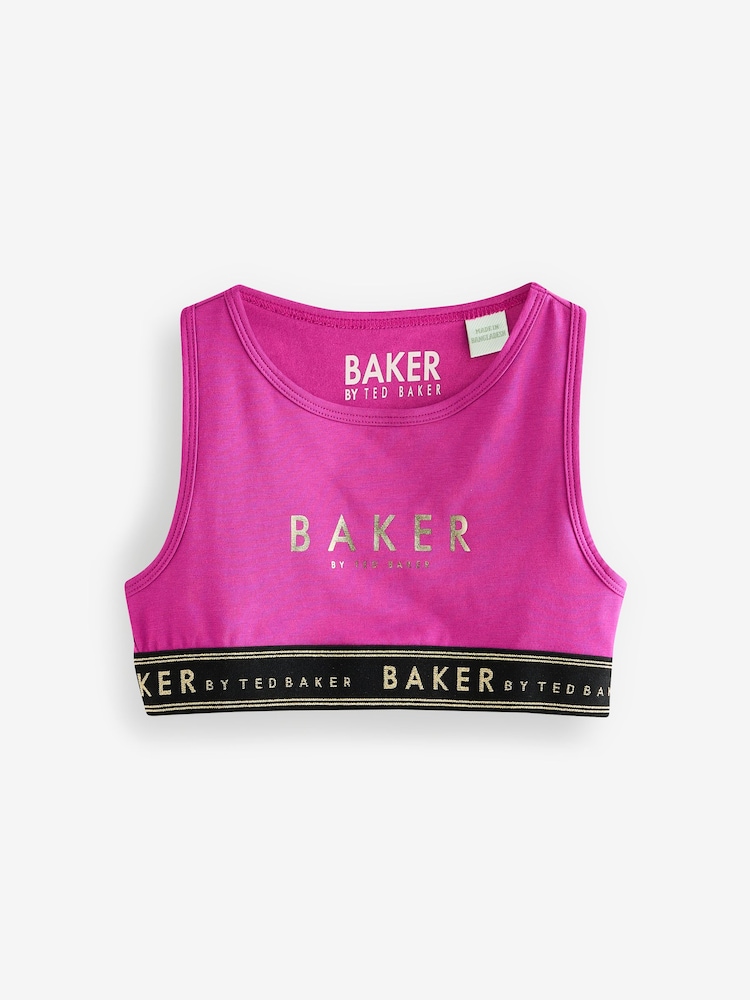 Berry/Noir - Baker by Ted Baker Crop Tops 3 Pack - Image 3 of 9
