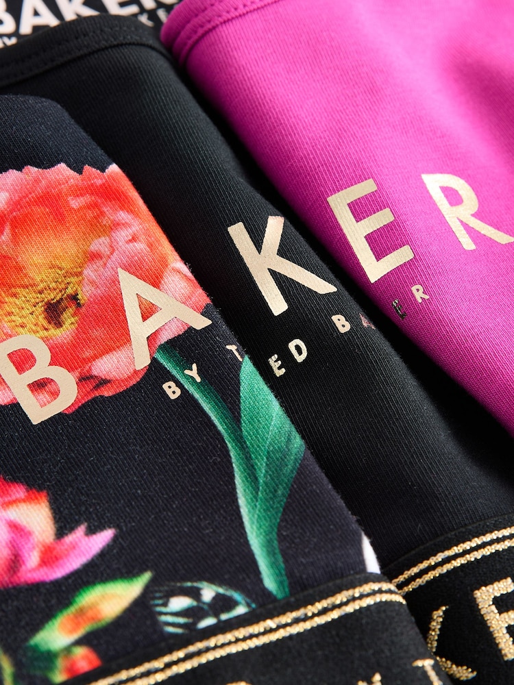 Berry/Noir - Baker by Ted Baker Crop Tops 3 Pack - Image 6 of 9
