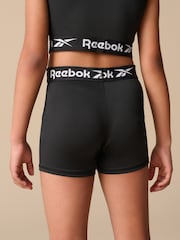 Reebok Girls Logo Tape Black Shorts - Image 5 of 10