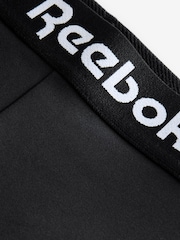 Reebok Girls Logo Tape High Waist Black Leggings - Image 8 of 9