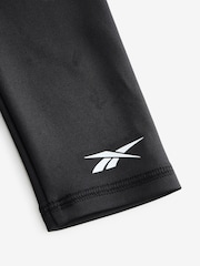 Reebok Girls Logo Tape High Waist Black Leggings - Image 9 of 9