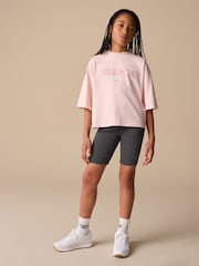 Reebok Oversized Girls Green/Pink Cropped Graphic 100% Cotton T-Shirts 2 Pack - Image 12 of 19
