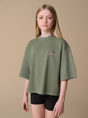 Reebok Oversized Girls Green/Pink Cropped Graphic 100% Cotton T-Shirts 2 Pack - Image 2 of 19