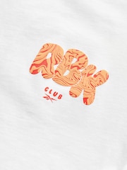 Reebok Girls Oversized Cropped 100% Cotton Graphic T-Shirt - Image 3 of 5
