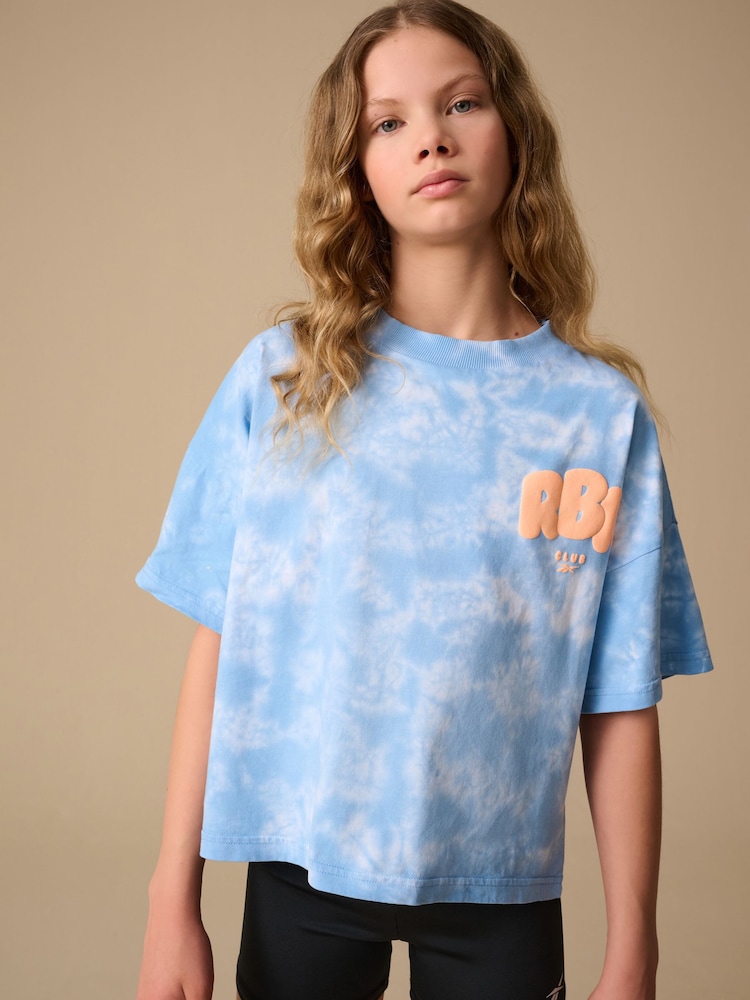 Reebok Girls Oversized Cropped 100% Cotton Graphic T-Shirt - Image 2 of 5