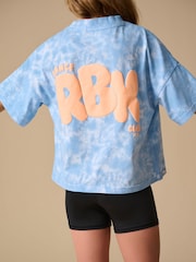 Reebok Girls Oversized Cropped 100% Cotton Graphic T-Shirt - Image 3 of 5