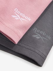 Reebok Girls Multicolour Ribbed Cycling Shorts 2 Pack - Image 5 of 7