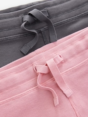 Reebok Girls Multicolour Ribbed Cycling Shorts 2 Pack - Image 6 of 7