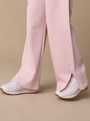 Reebok Girls Washed Pink 100% Cotton Wide Leg Joggers - Image 8 of 13