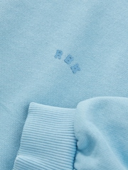 Reebok Girls Washed Light Blue Graphic 100% Cotton Sweatshirt and Shorts Set - Image 10 of 12