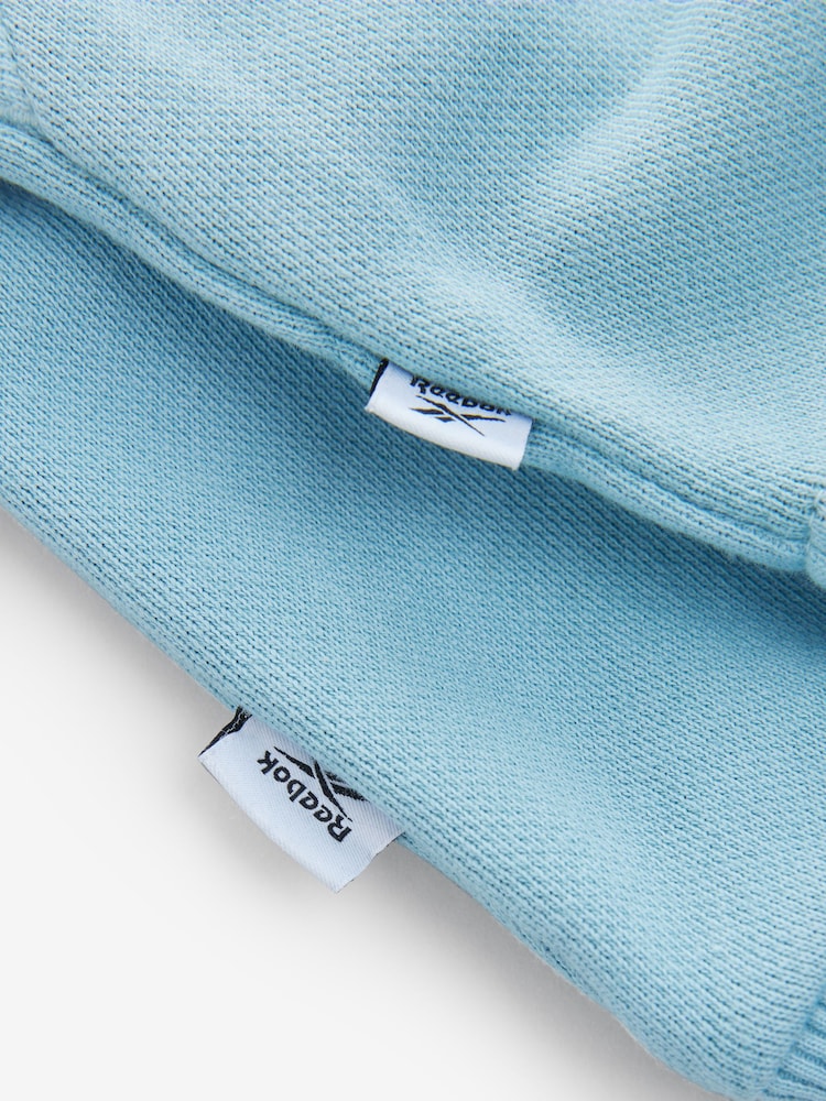 Reebok Girls Washed Light Blue Graphic 100% Cotton Sweatshirt and Shorts Set - Image 12 of 12