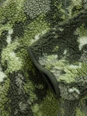 Khaki Camo Active Teddy Borg Fleece Jacket - Image 10 of 11